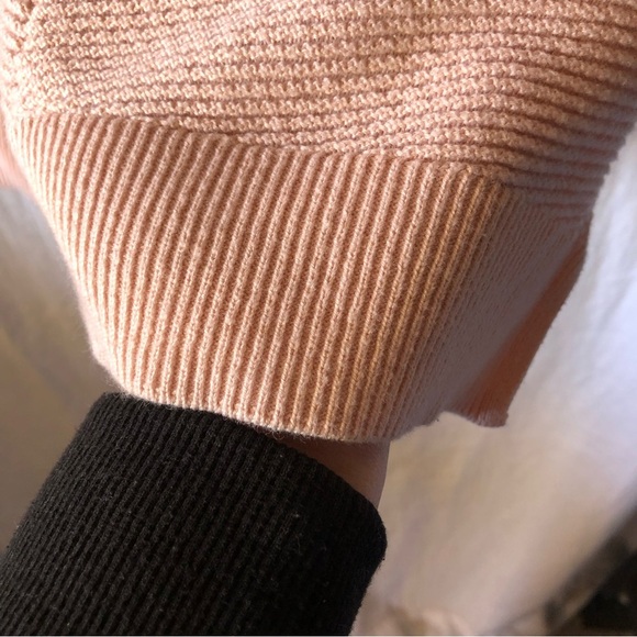 Calvin Klein Jeans Shell pink tunic length cotton ribbed sweater v neck XL - Picture 10 of 10